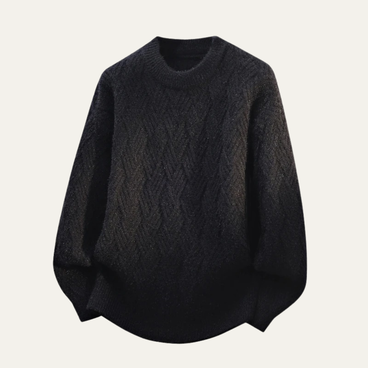 La Maddalena Men's Crew Neck Knitted Sweater Warm Winter