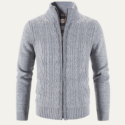 Men's Fleece Zip Up Jacket Warm Knit