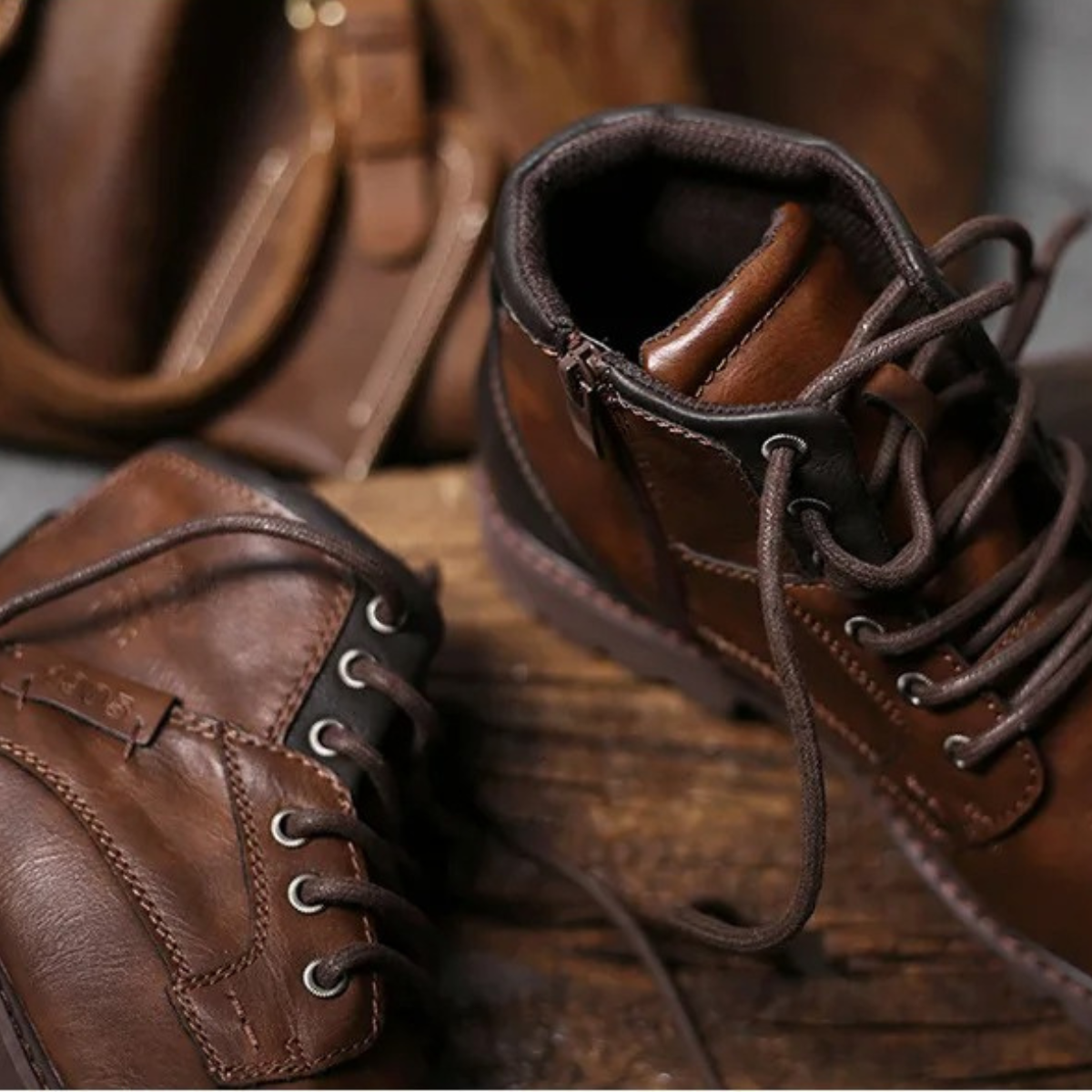 Men's Leather Combat Boots