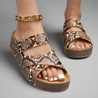 Women's Open-Toe Cross Strap Sandals
