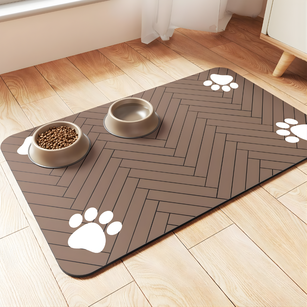 Pet Feeding Mat Absorbent Placemat For Food And Water Bowls