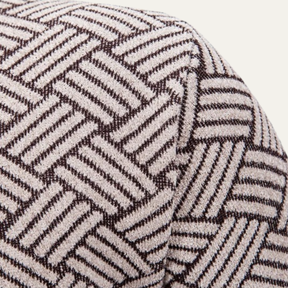 Men's Knit Jacket Diamond Pattern Stand Collar