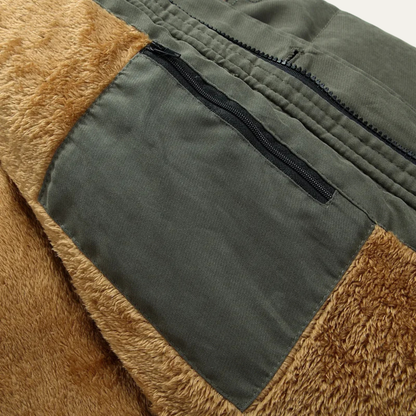 Mens Thicken Fleece Winter Jacket