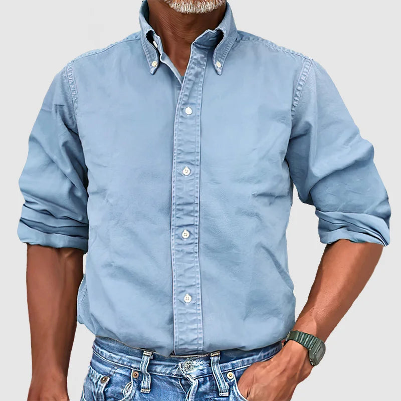 Men's Long Sleeve Shirt Classic Cotton
