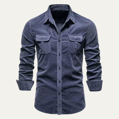 Norwick Men's Corduroy Shirt Button Down Casual