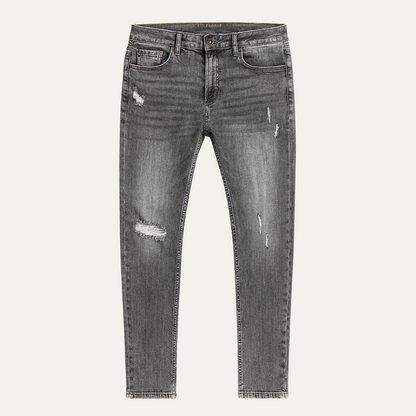 Men's Slim Fit Stretch Denim Jeans Blue - Vonnera