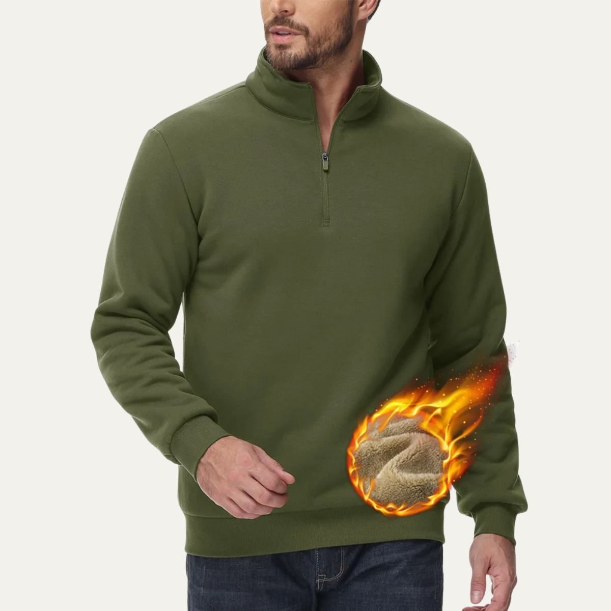 Men's Thermal Half Zip Sweater