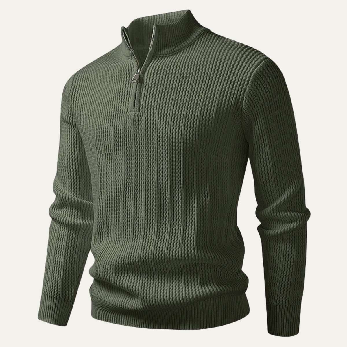 Men's Knitted Half Zip Winter Sweater