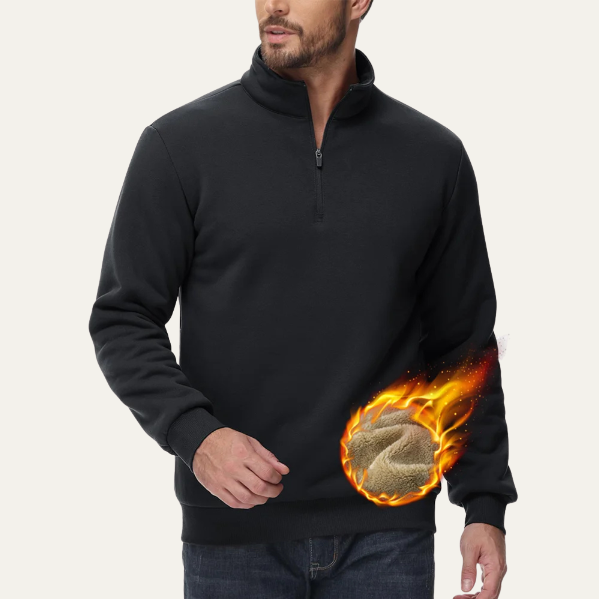 Men's Thermal Half Zip Sweater