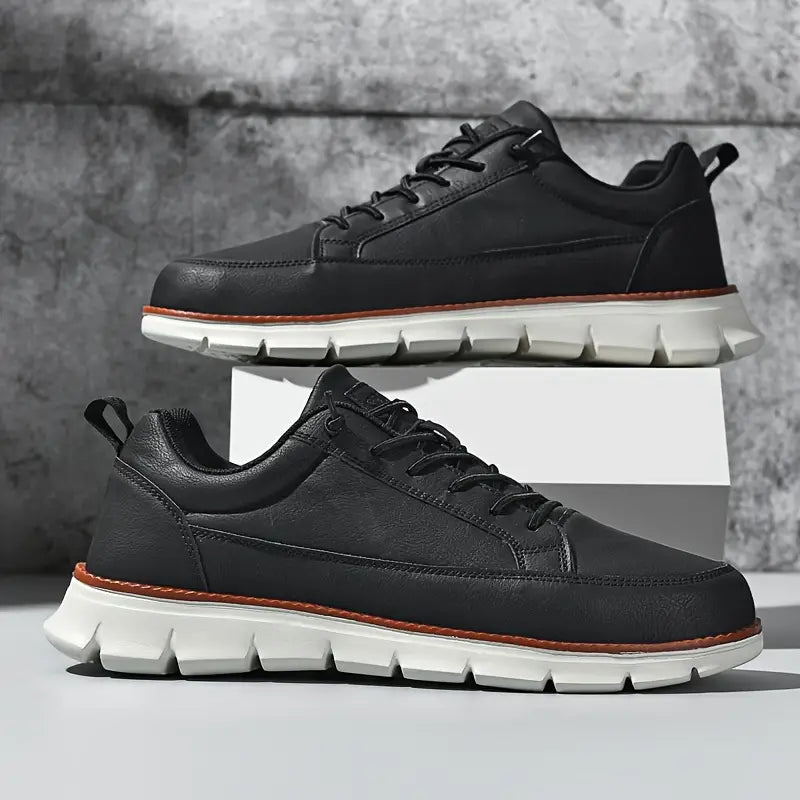 Men's Lace-Up Sneakers Rounded Toe