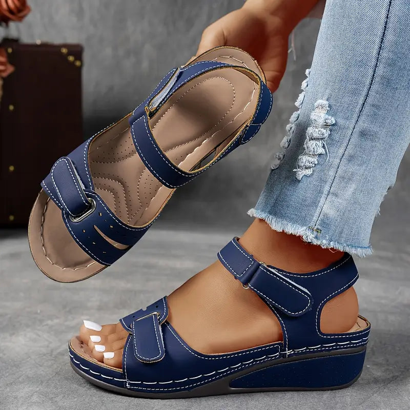 Women's Platform Sandals Hook And Loop Strap