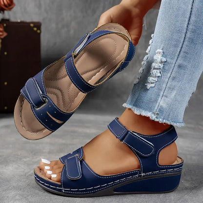 Women's Platform Sandals Hook And Loop Strap
