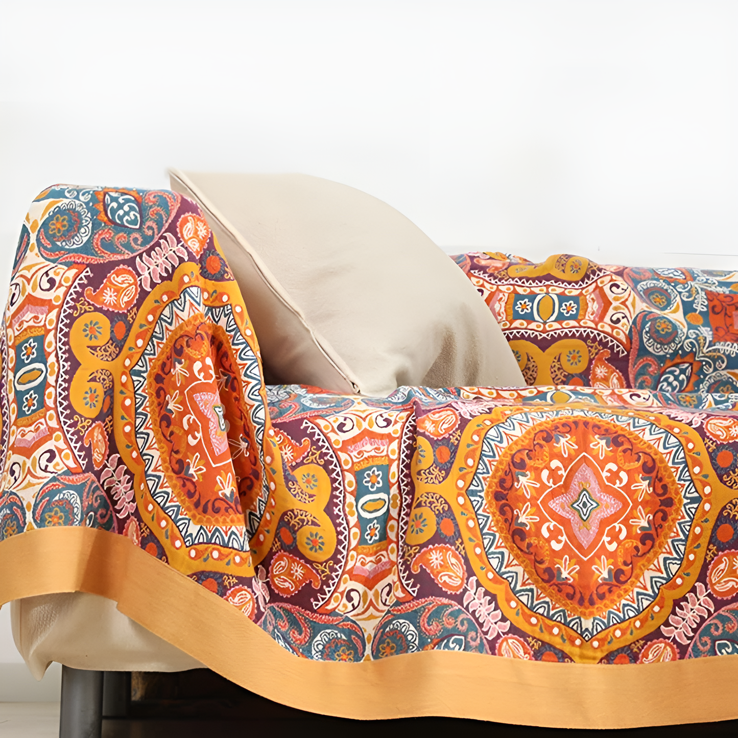 Reversible Boho Blanket Dual Sided Design