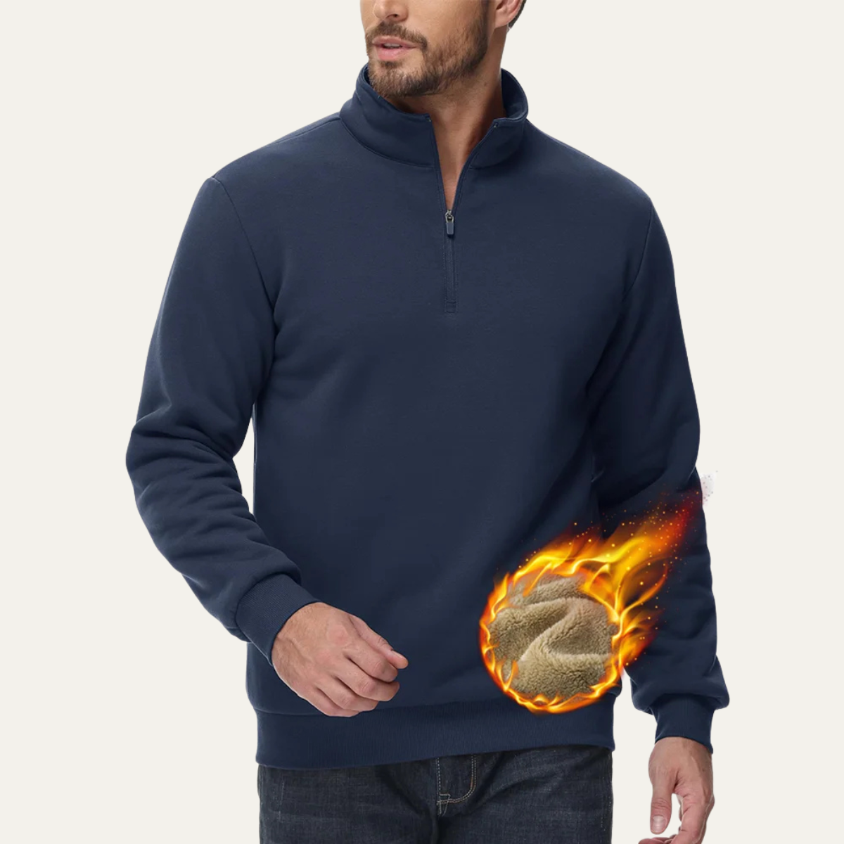 Men's Thermal Half Zip Sweater - Vonnera