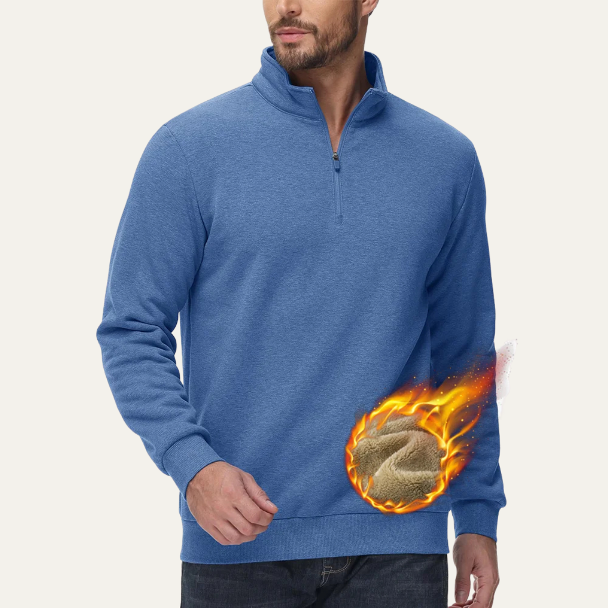 Men's Thermal Half Zip Sweater