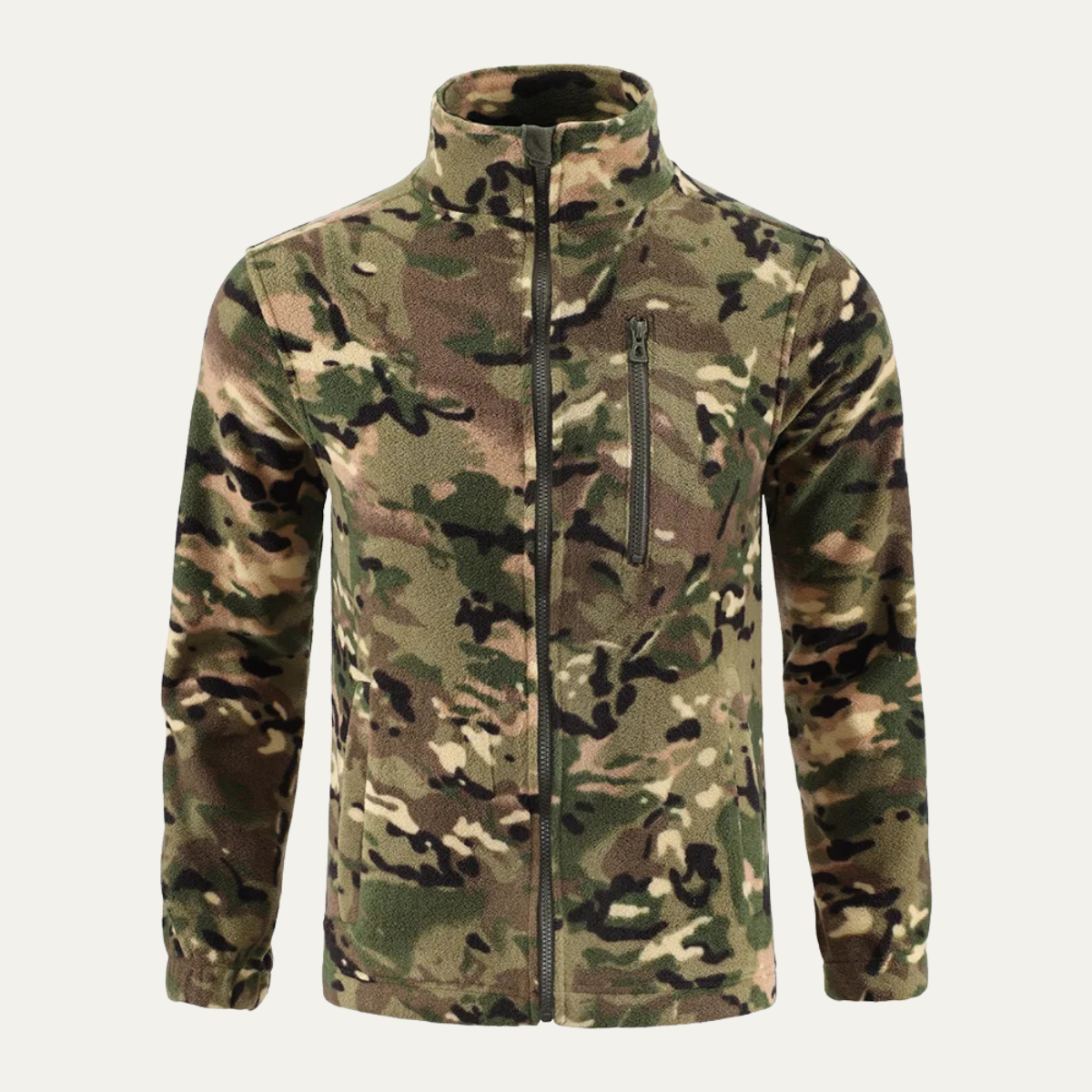 Men's Fleece Camouflage Zip Up Jacket - Vonnera