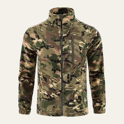 Men's Fleece Camouflage Zip Up Jacket - Vonnera