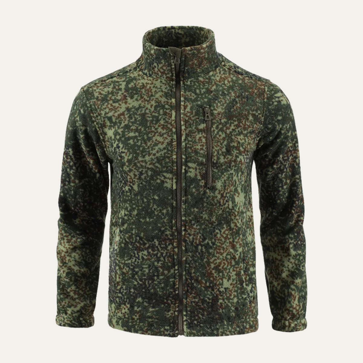Men's Fleece Camouflage Zip Up Jacket