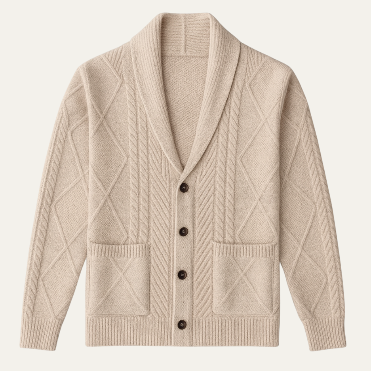 Men's Cashmere Cardigan Button Front