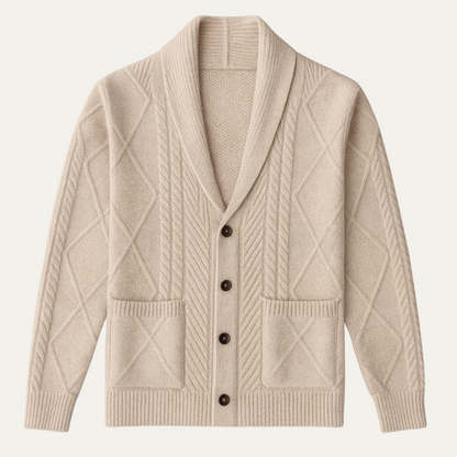 Men's Cashmere Cardigan Button Front