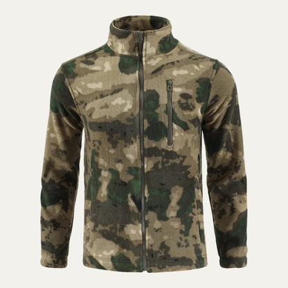 Men's Fleece Camouflage Zip Up Jacket