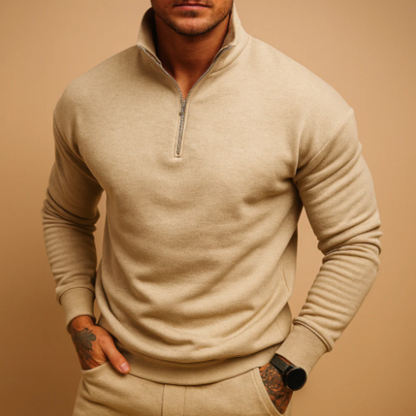 Men's Half Zip Knitted Sweater