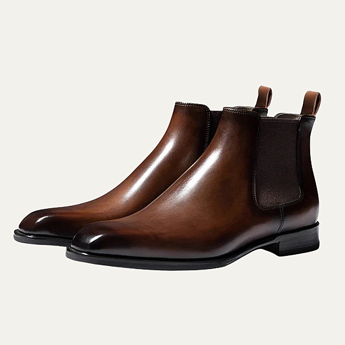 Hawthorne Men's Leather Ankle Boots Black - Vonnera