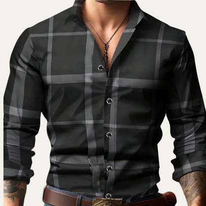 Men's Plaid Button Down Shirt Cotton Casual
