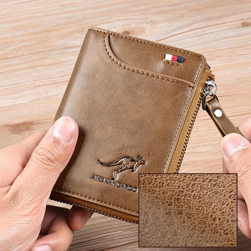 Compact Leather Wallet Rfid Blocking