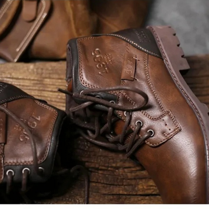 Stanhope Men's Ankle Biker Boots Durable Leather