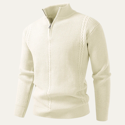 Men's Half Zip Knit Sweater Ashbury Stand Collar