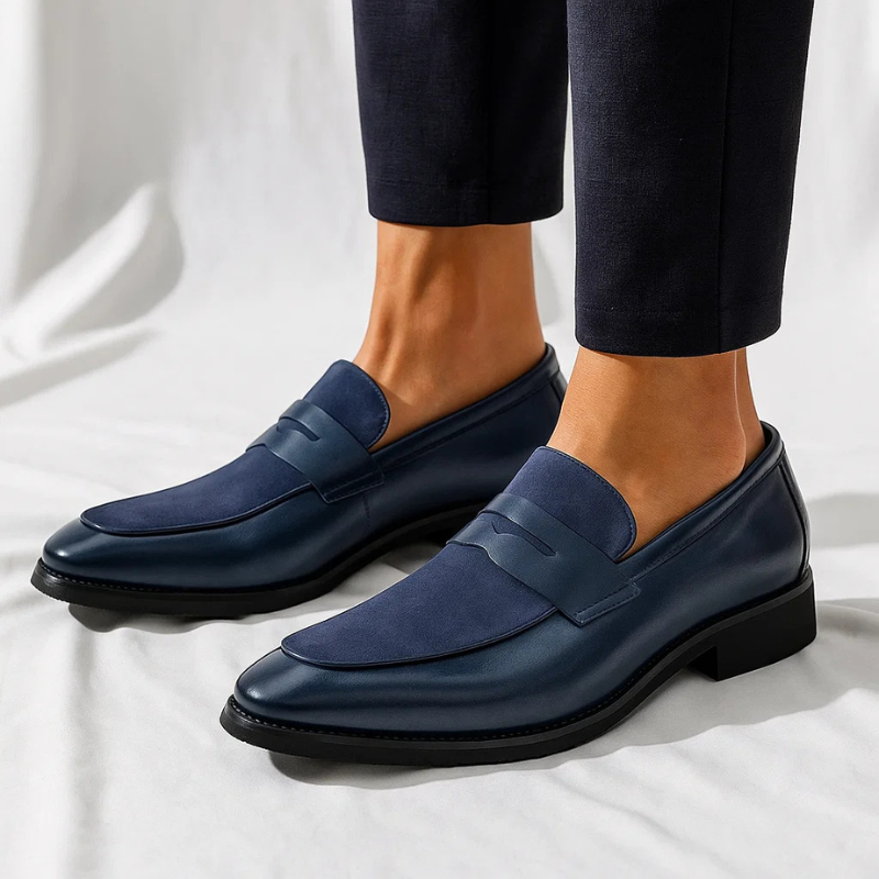 Italian Men's Penny Loafers Leather