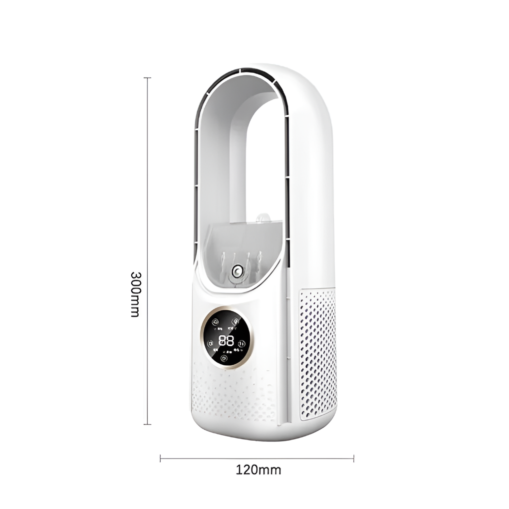 Compact Bladeless Table Fan Air Conditioner