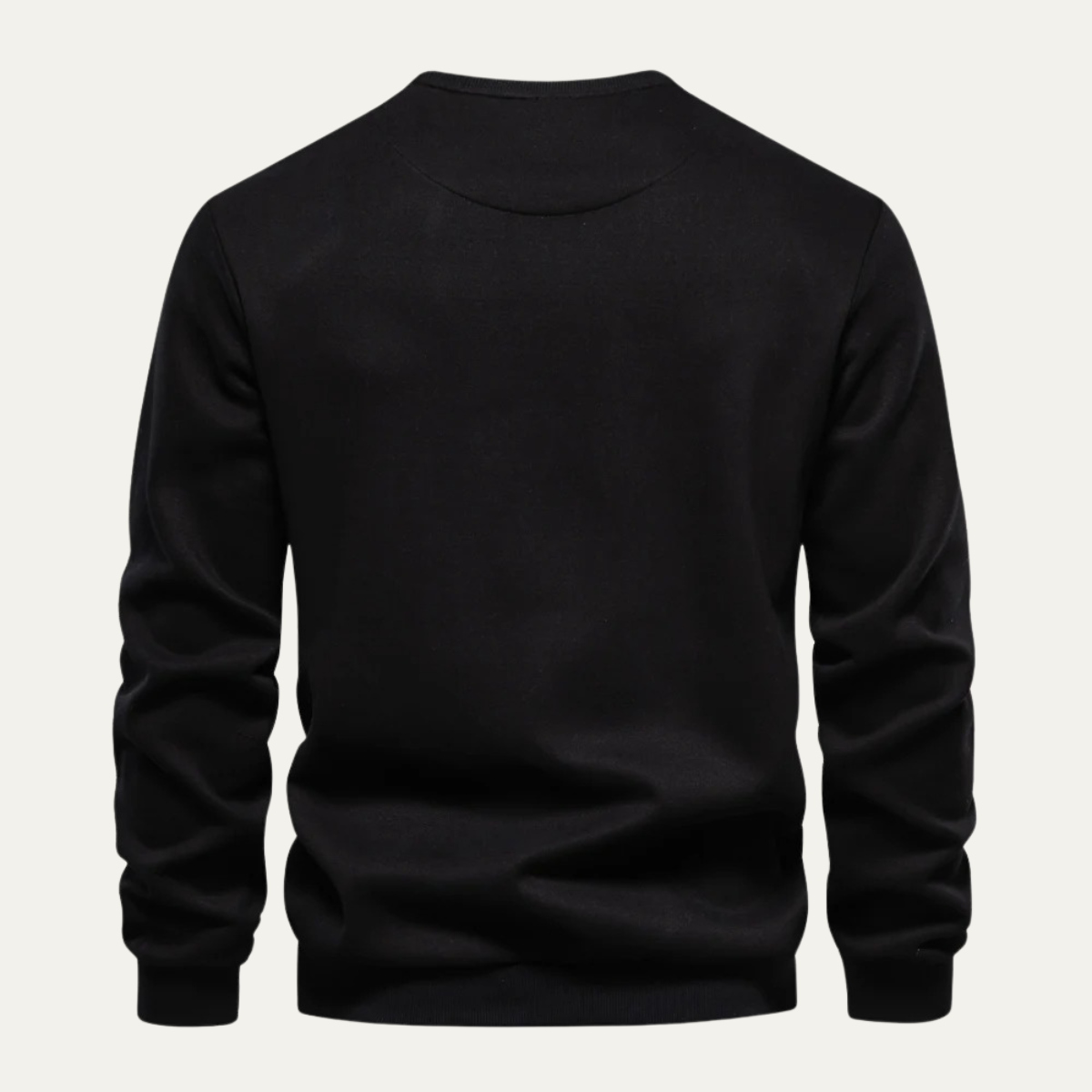 Men's Casual Crew Neck Sweater Chest Pocket