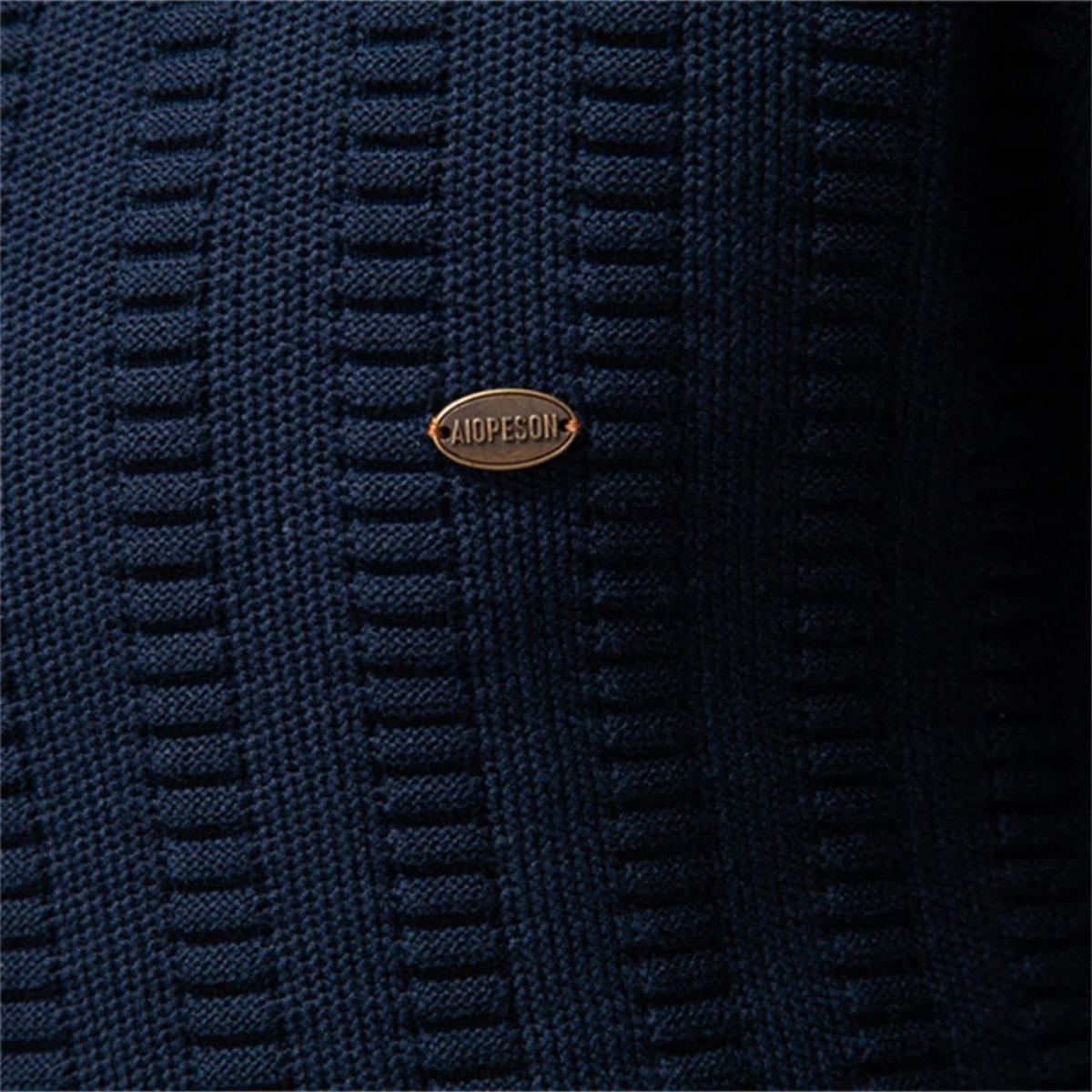 Men's Quarter Zip Winter Sweater Knit