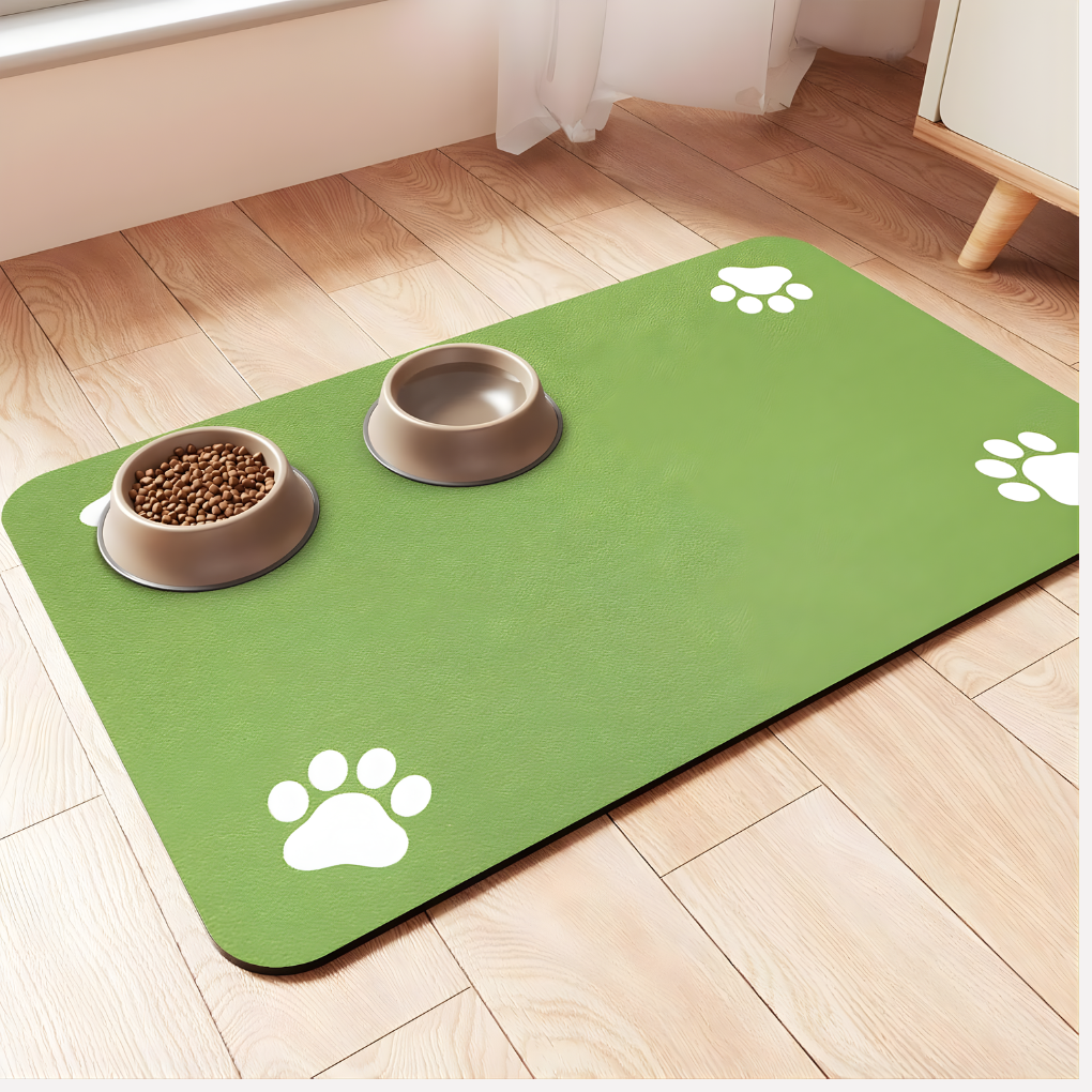 Pet Feeding Mat Absorbent Placemat For Food And Water Bowls