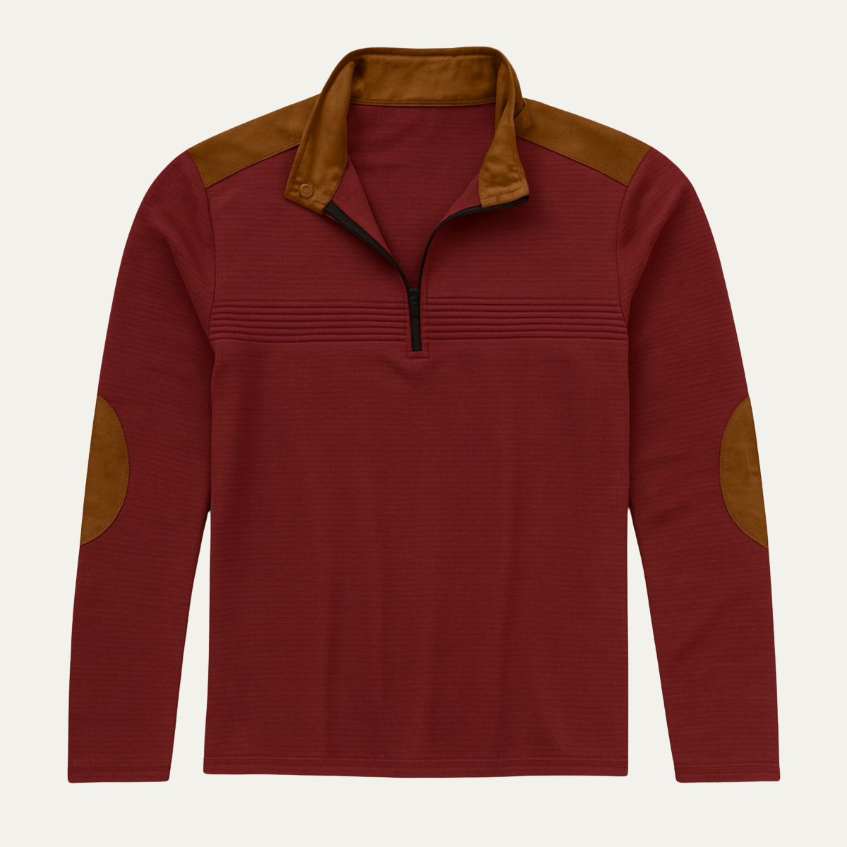 Men's Vintage Half Zip Sweater Contrast Collar - Vonnera
