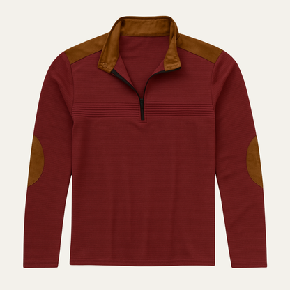 Men's Vintage Half Zip Sweater Contrast Collar - Vonnera