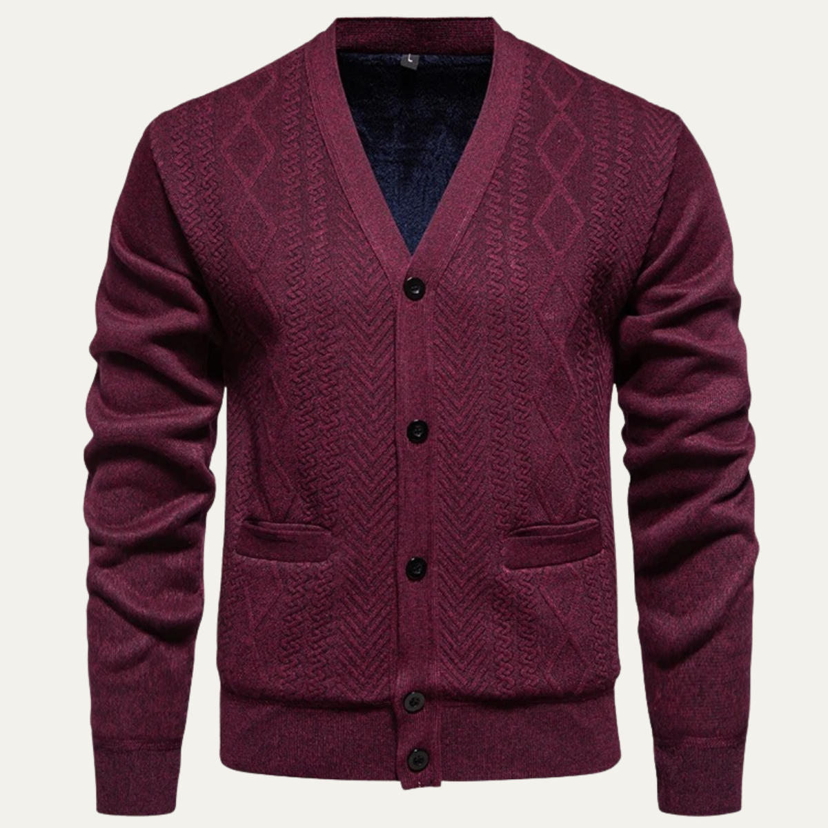 Men's V Neck Soft Knit Cardigan