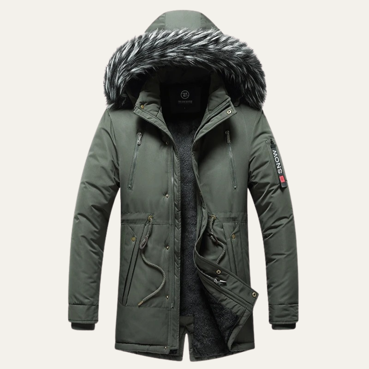 Ragusa Men's Detachable Fur Hooded Winter Jacket