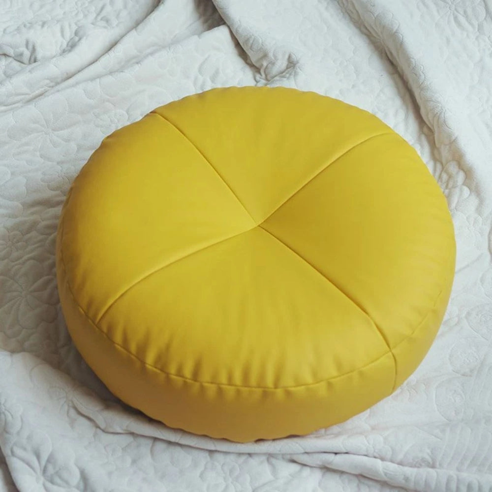 Japanese Style Nappa Leather Cushion Minimalist Comfort