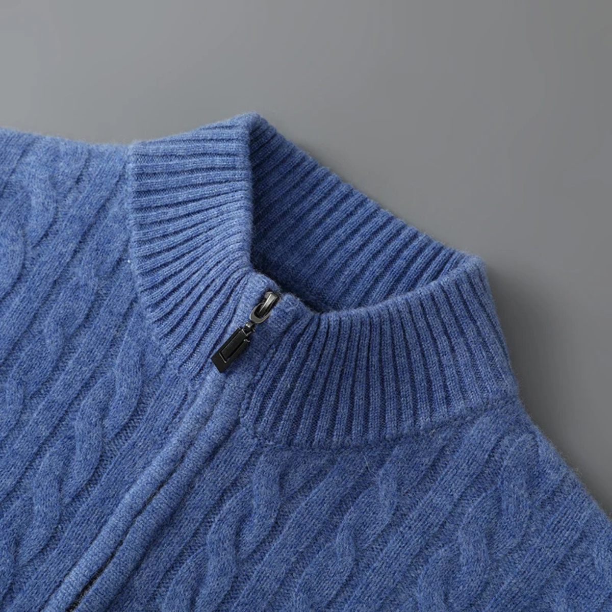 Men's Mock Neck Half Zip Sweater Warm Knit