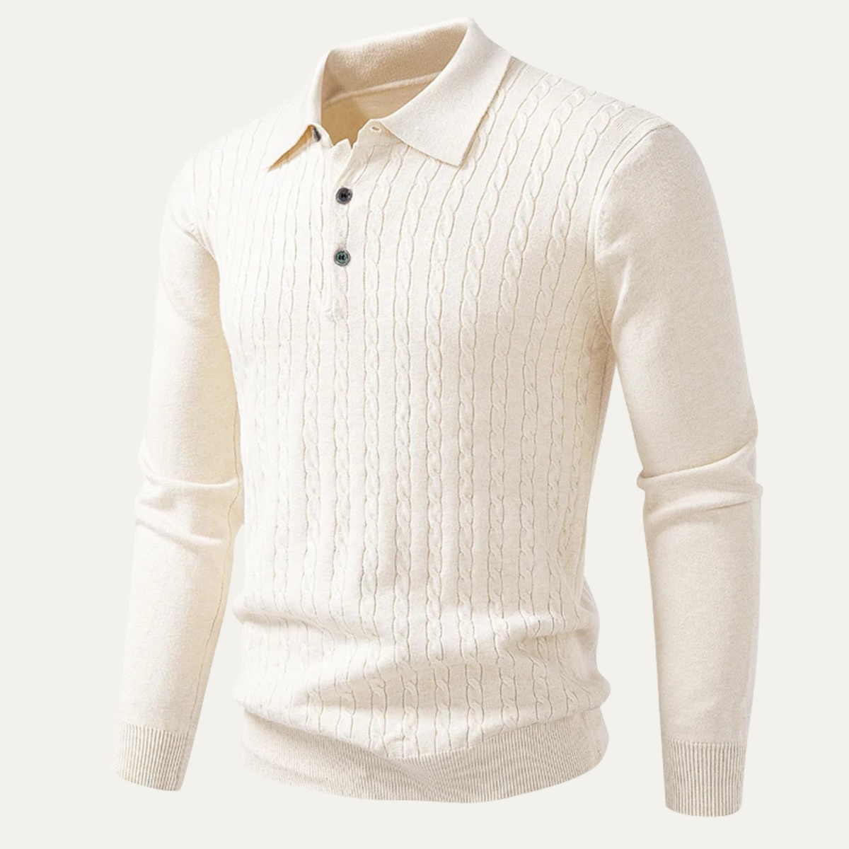 Men's Soft Cotton Polo Sweater