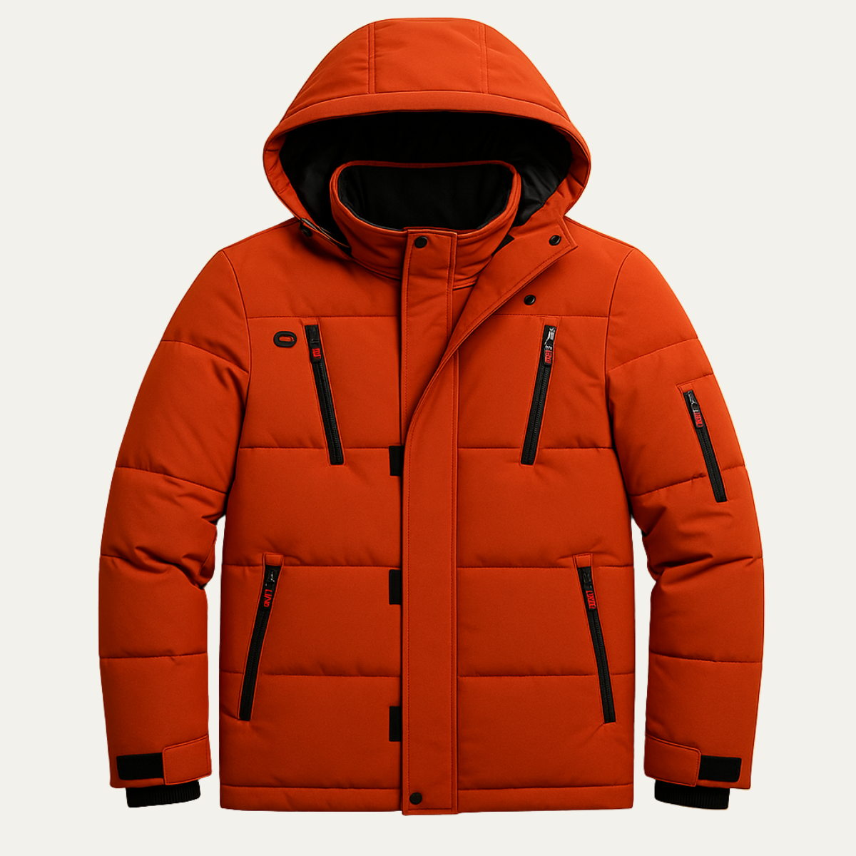 Men's Waterproof Puffer Jacket With Hood - Vonnera