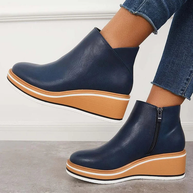 Women's Ankle Boots Side Zipper Style