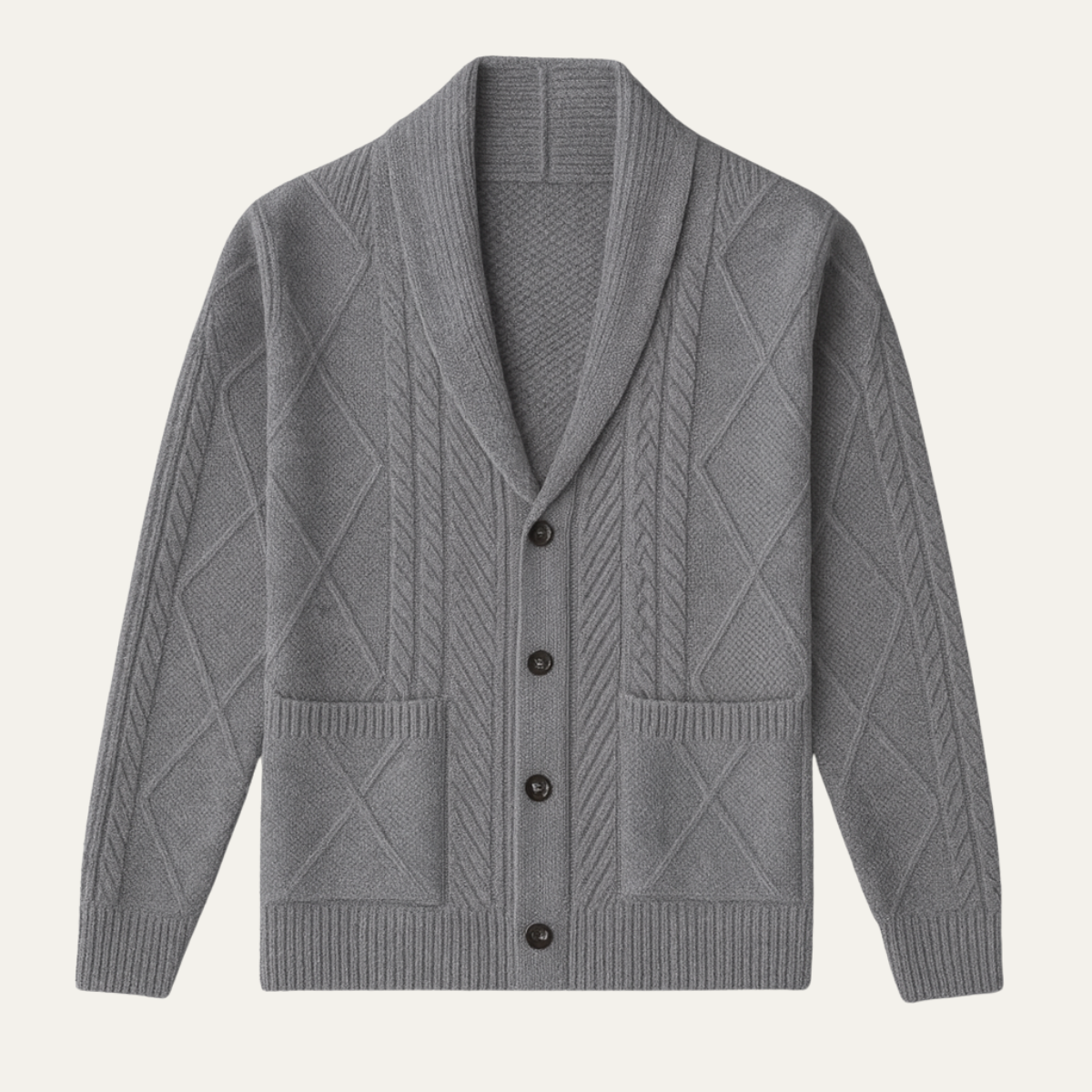 Men's Cashmere Cardigan Button Front