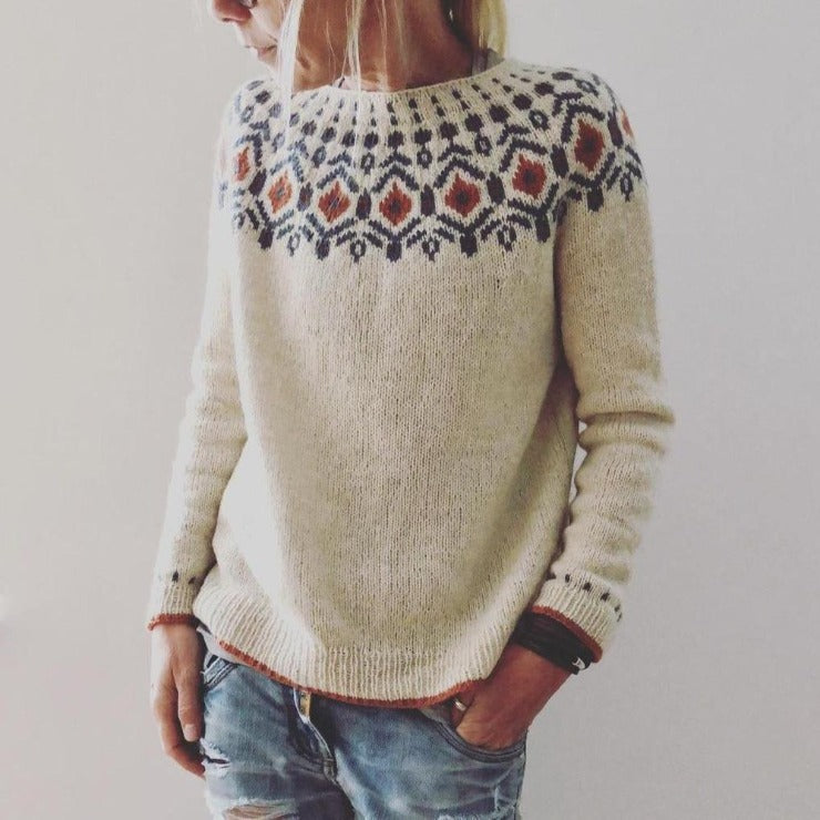 Women's Geometric Sweater Warm Comfortable