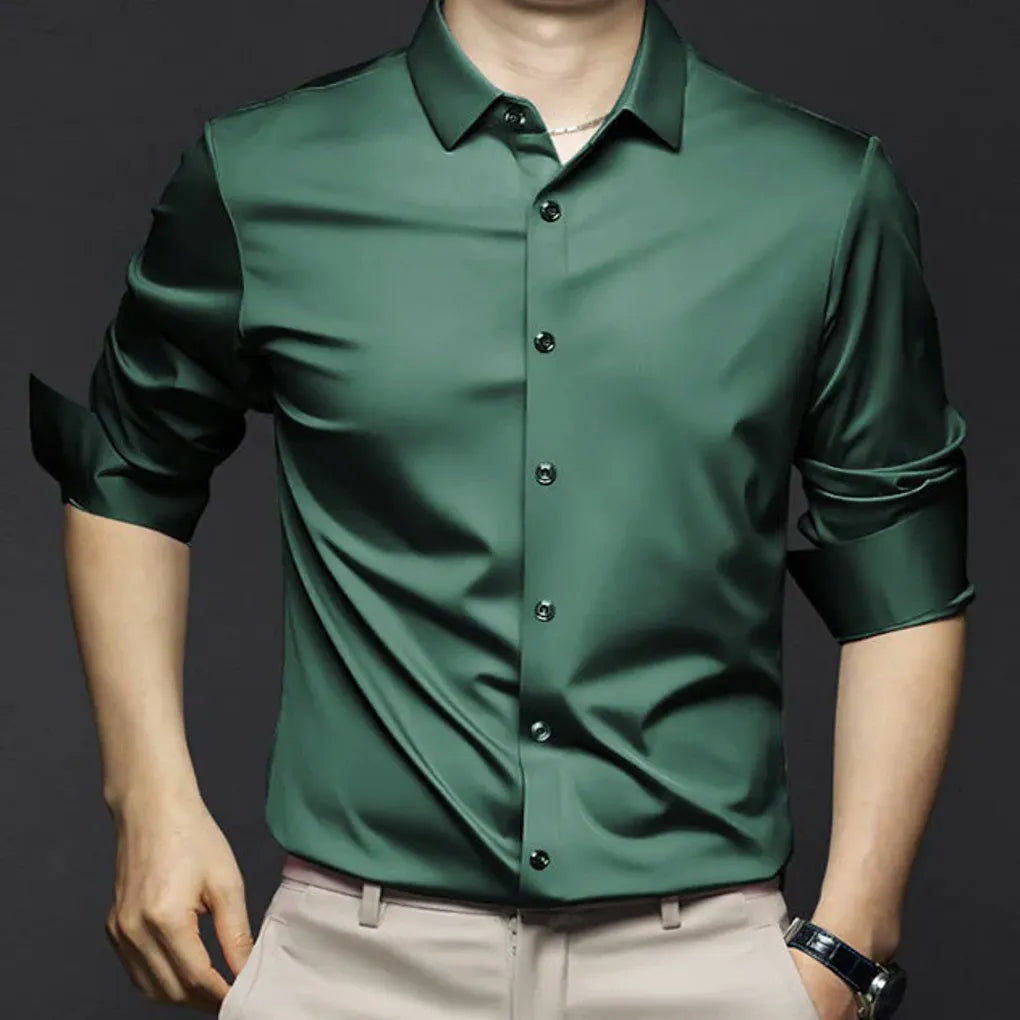 Men's Dress Shirt Wrinkle-