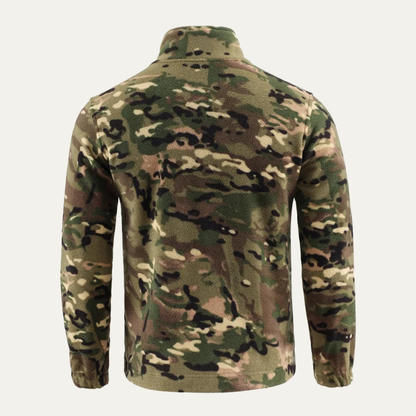 Men's Fleece Camouflage Zip Up Jacket