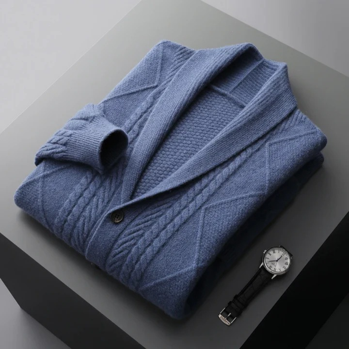 Men's Cashmere Cardigan Button Front